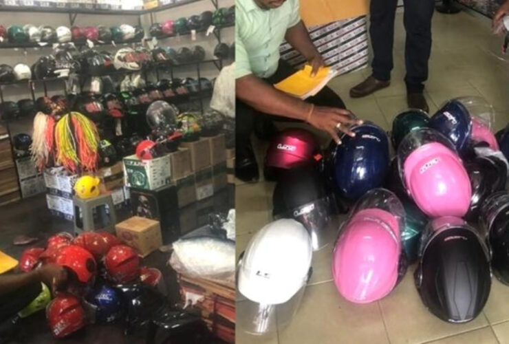 Seizure of substandard helmets in nationwide raid: Action in 21 districts