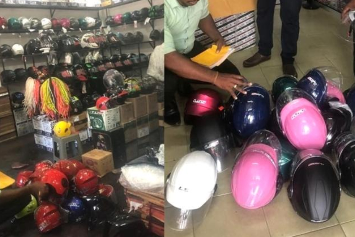 Seizure of substandard helmets in nationwide raid: Action in 21 districts